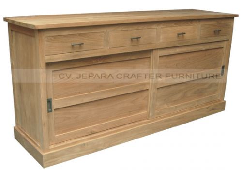 Sliding Doors 4 Drawers Buffet Sideboard